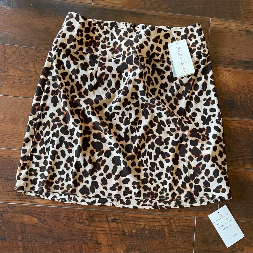 For love and lemons Cheetah Print Mini Skirt